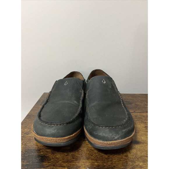 Olukai Mens Moloa Black Toffee Men’s Slip-On Leather Shoes ~‎ Sz 11.5, 44.5 main image 5